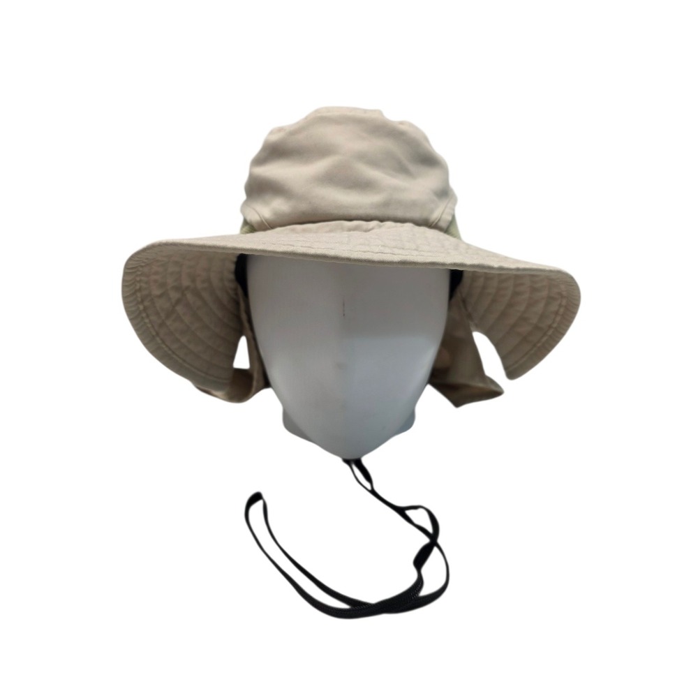Wembley Tan Sun Hat with Neck Flap & Mesh Venting  L/XL Gorpcore